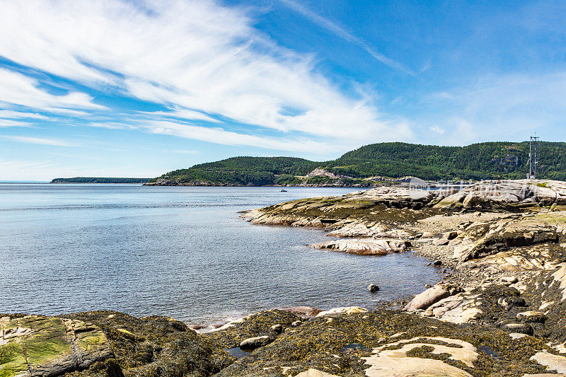 加拿大魁北克塔杜萨克岛径角。Saguenay Fjord